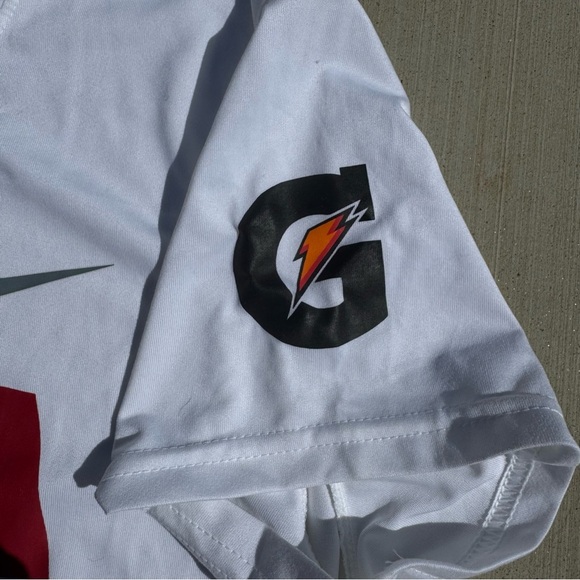 San Francisco 49ers Nike Dri Fit Tee “11 On Flag” White & Red NFL Official Sz XL - Picture 5 of 8